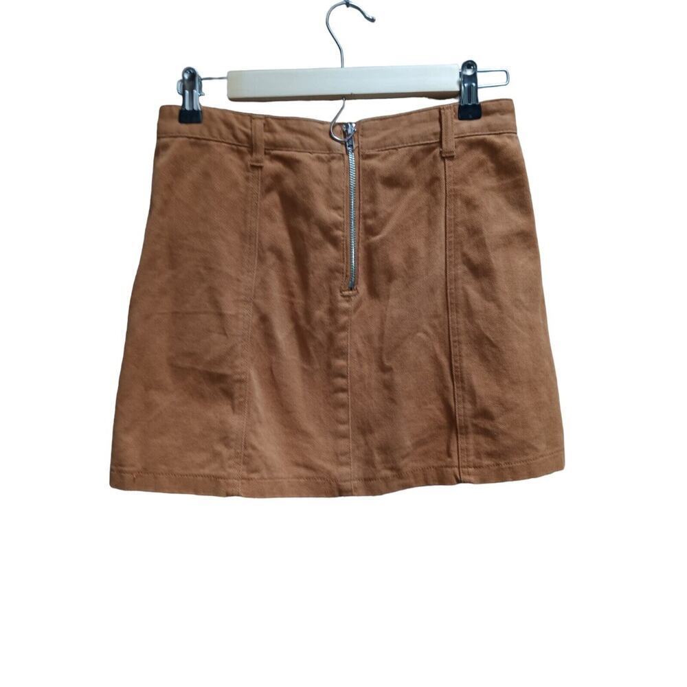 Vintage Mini Skirt Forever 21 Tan Denim Cottagecore - Picture 2 of 4